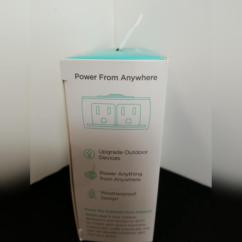 iHome Flow Smart Outdoor Weather - Resistant Wi-Fi Plug 2 Smart Outlets - NEW - Picture 3 of 6